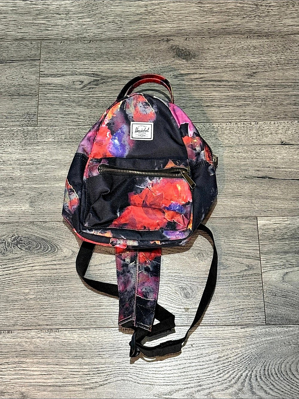 Herschel Abstract Print Backpack in Purple & Red (mini size)